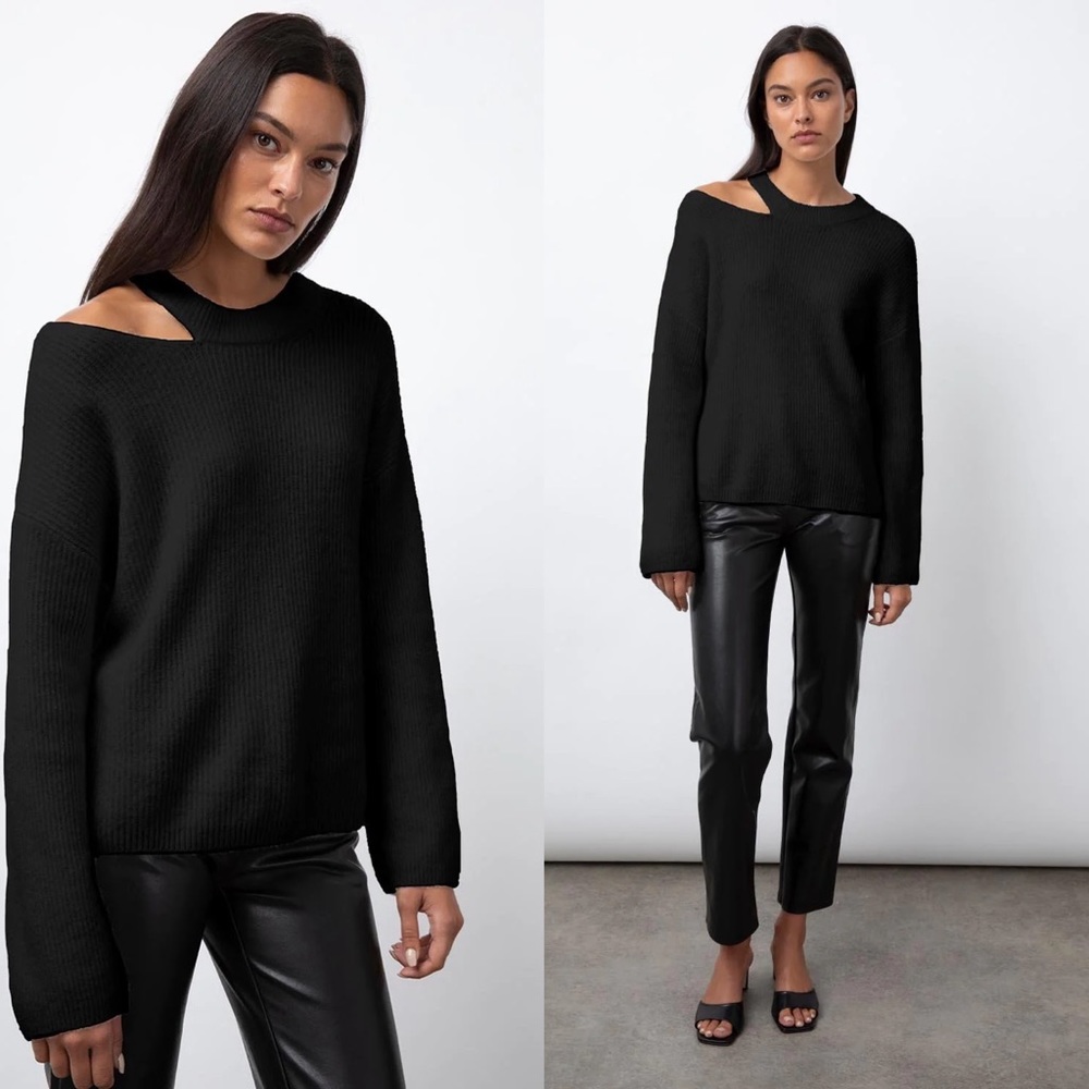 Rails Black Cutout Sweater